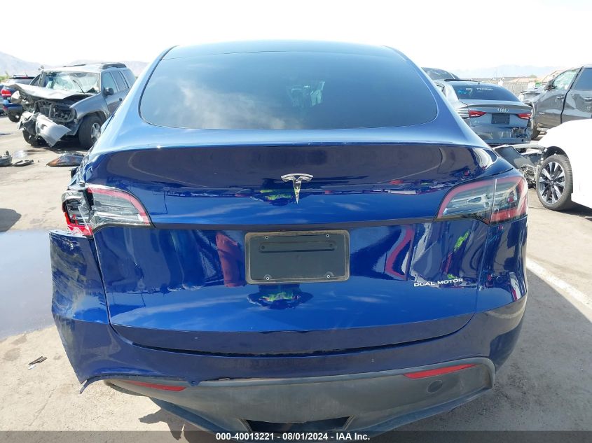 2023 Tesla Model Y Awd/Long Range Dual Motor All-Wheel Drive VIN: 7SAYGDEEXPA084835 Lot: 40013221