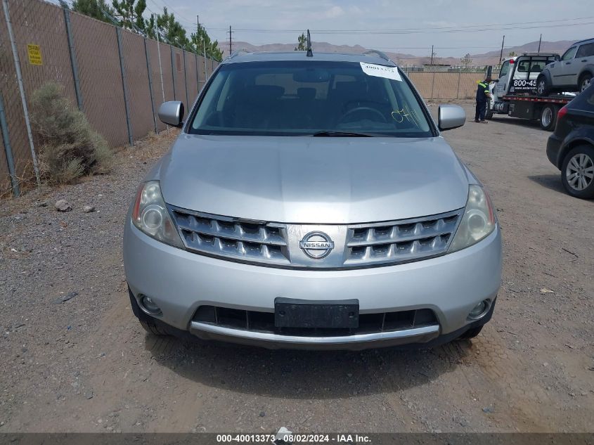 2006 Nissan Murano Se VIN: JN8AZ08W86W535137 Lot: 40013373