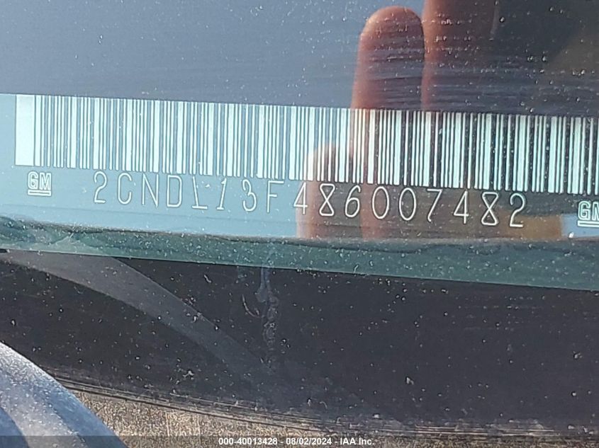 2008 Chevrolet Equinox Ls VIN: 2CNDL13F486007482 Lot: 40013428