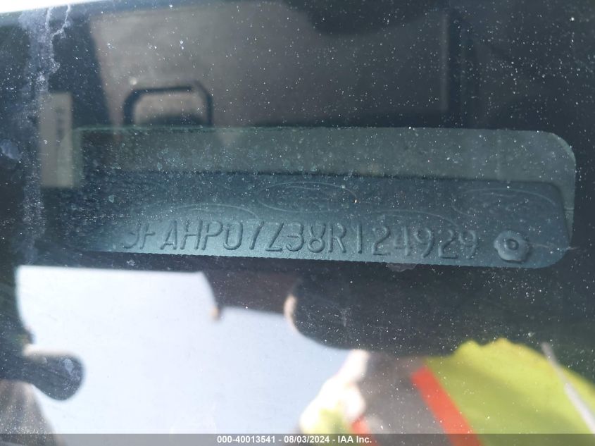 2008 Ford Fusion Se VIN: 3FAHP07Z38R124929 Lot: 40013541