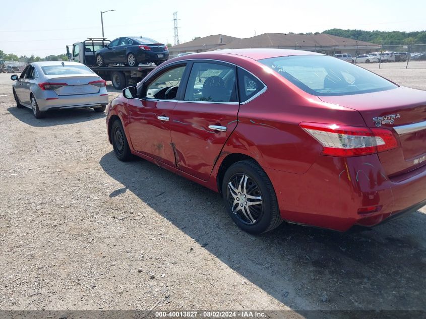 2014 Nissan Sentra S VIN: 3N1AB7AP3EY339144 Lot: 40013827