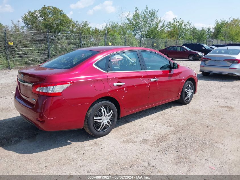 2014 Nissan Sentra S VIN: 3N1AB7AP3EY339144 Lot: 40013827