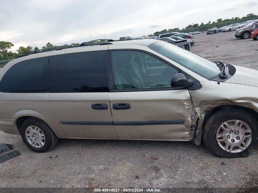 2006 Dodge Grand Caravan Se VIN: 1D4GP24R36B633039 Lot: 40014021