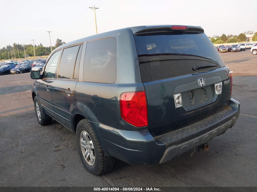 2005 HONDA PILOT VIN: KMHD84LF0JU444535