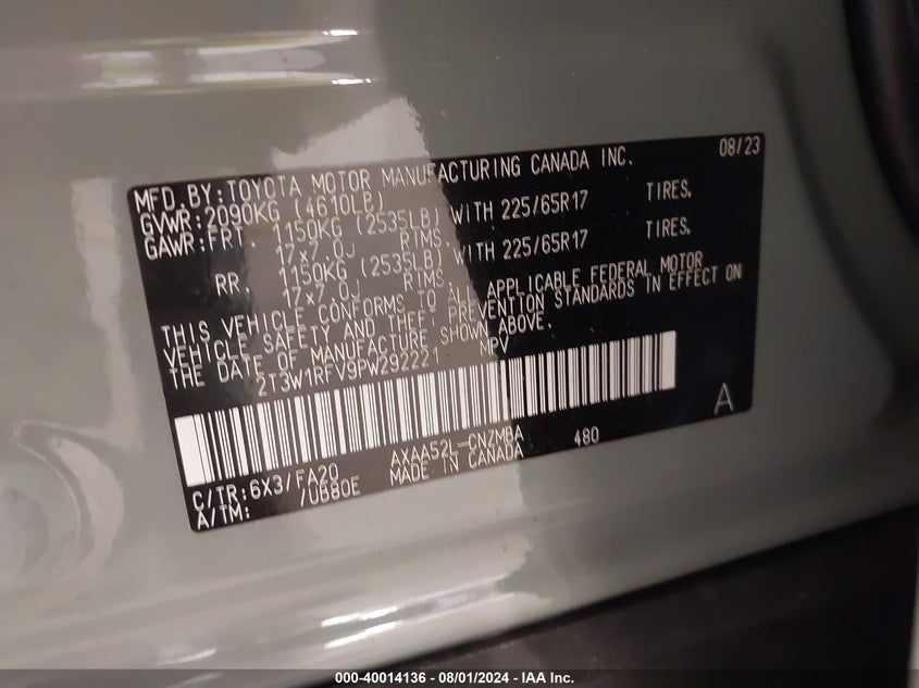 2023 TOYOTA RAV4 XLE - 2T3W1RFV9PW292221