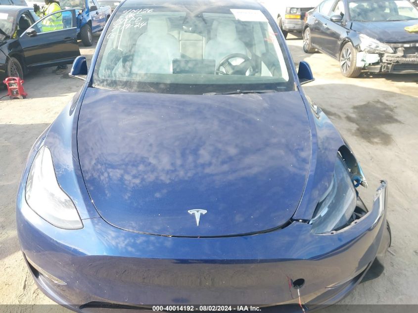 2022 Tesla Model Y Performance Dual Motor All-Wheel Drive VIN: 7SAYGDEF1NF466292 Lot: 40014192