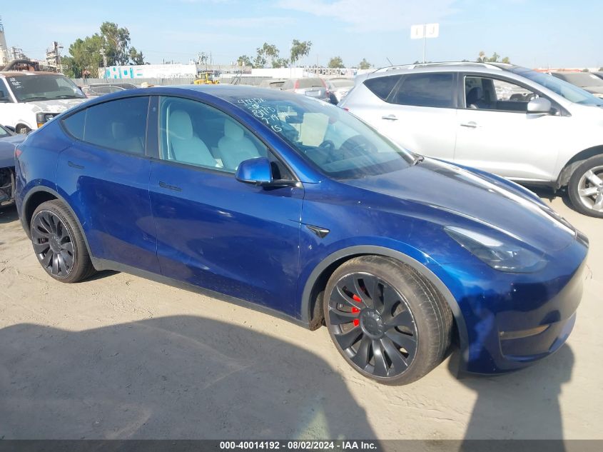 2022 Tesla Model Y Performance Dual Motor All-Wheel Drive VIN: 7SAYGDEF1NF466292 Lot: 40014192