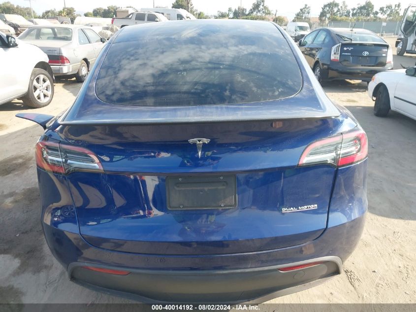 2022 Tesla Model Y Performance Dual Motor All-Wheel Drive VIN: 7SAYGDEF1NF466292 Lot: 40014192