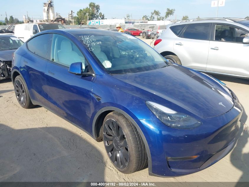 VIN 7SAYGDEF1NF466292 2022 Tesla Model Y, Performan... no.1