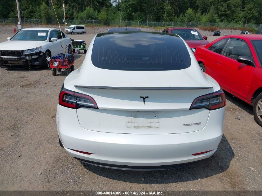 2019 Tesla Model 3 Long Range/Performance VIN: 5YJ3E1EB5KF514509 Lot: 40014309