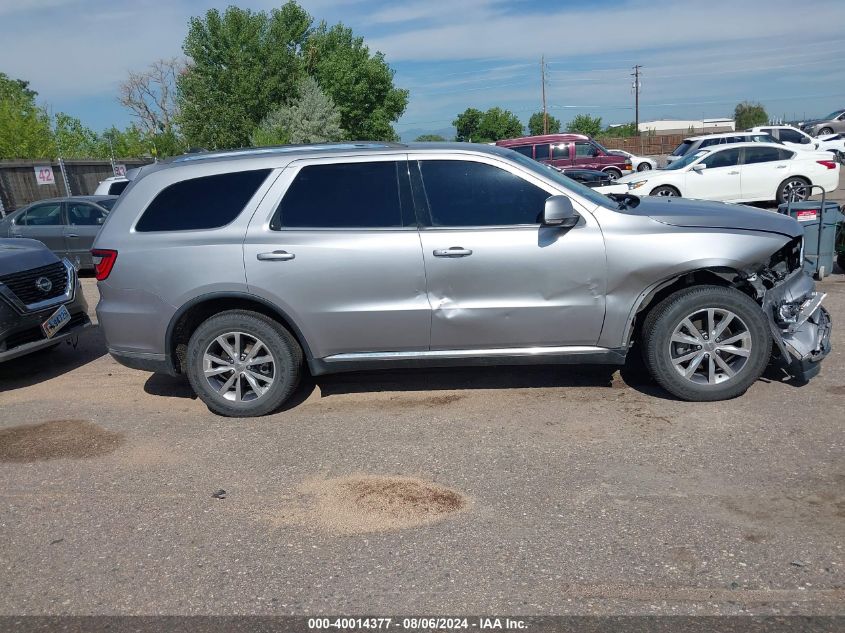 2016 Dodge Durango Limited VIN: 1C4RDJDG8GC397829 Lot: 40014377