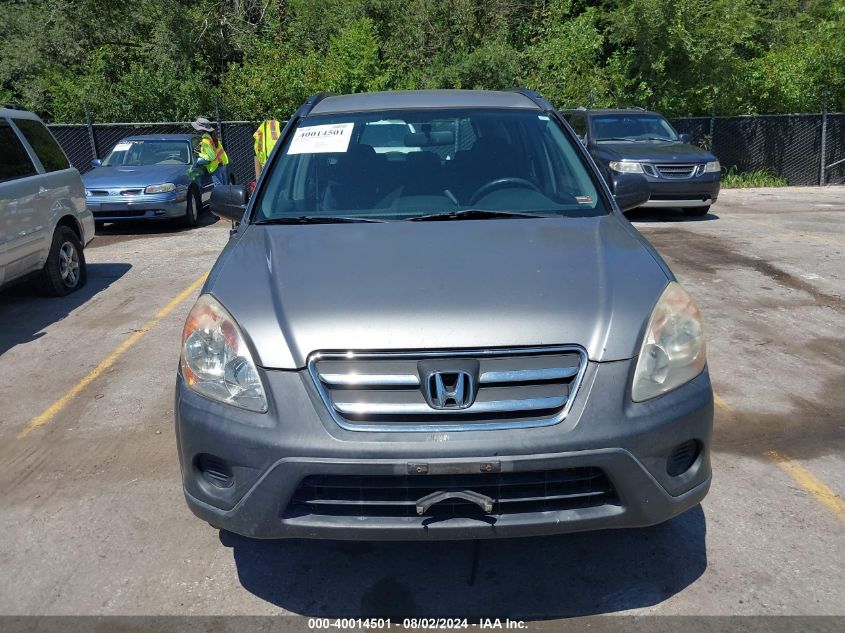 2006 Honda Cr-V Lx VIN: JHLRD78556C021182 Lot: 40014501