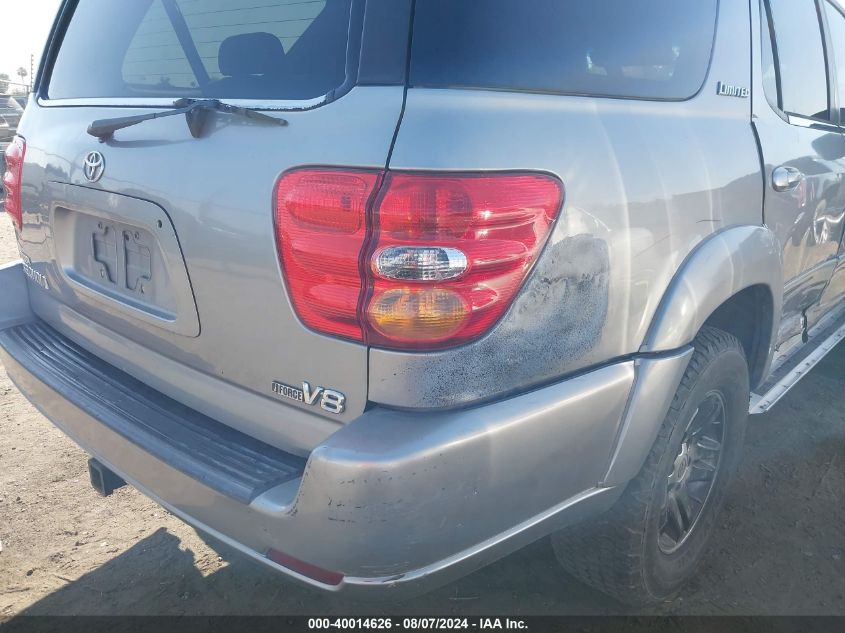 2003 Toyota Sequoia Limited V8 VIN: 5TDZT38A13S173248 Lot: 40014626