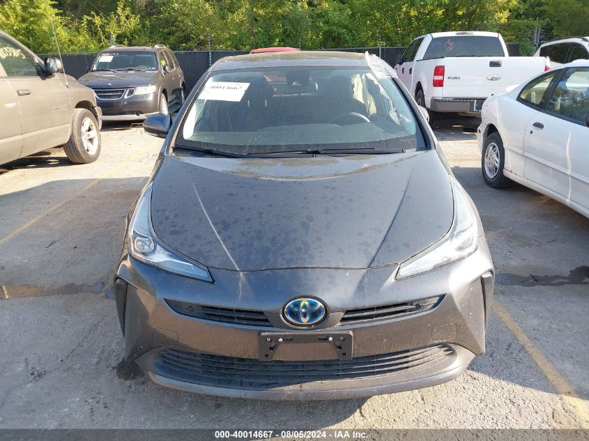 2019 Toyota Prius Le VIN: JTDKARFU4K3078187 Lot: 40014667