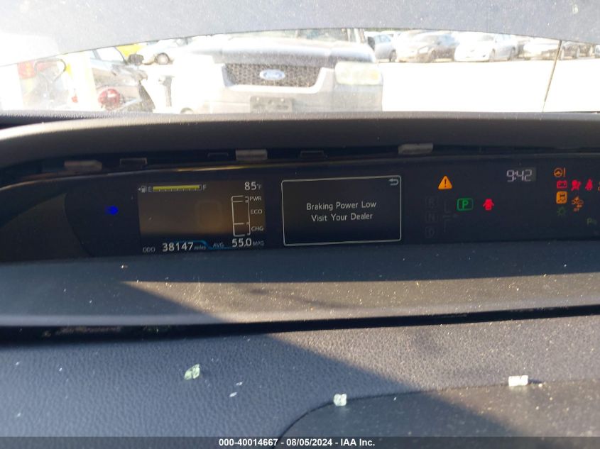 2019 Toyota Prius Le VIN: JTDKARFU4K3078187 Lot: 40014667