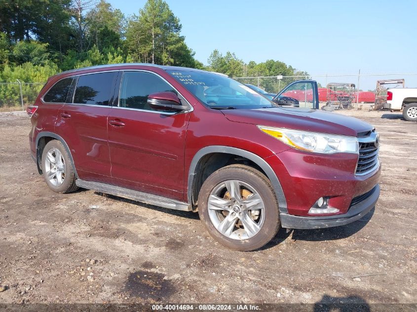 2016 TOYOTA HIGHLANDER LIMITED PLATINUM V6 - 5TDYKRFH7GS132629