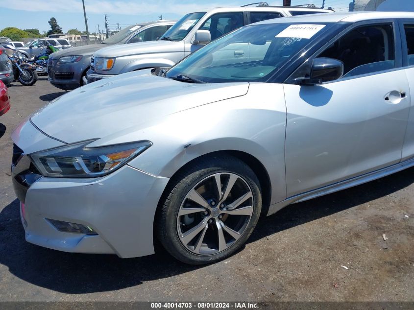 2017 Nissan Maxima 3.5 Platinum/3.5 S/3.5 Sl/3.5 Sr/3.5 Sv VIN: 1N4AA6AP4HC376121 Lot: 40014703