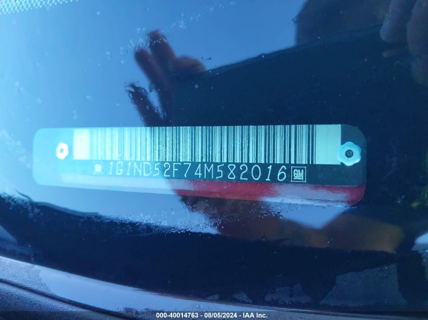 2004 Chevrolet Classic VIN: 1G1ND52F74M582016 Lot: 40014763