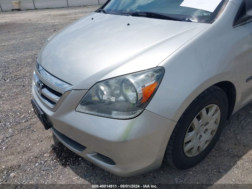 2007 Honda Odyssey Lx VIN: 5FNRL38207B076593 Lot: 40014911