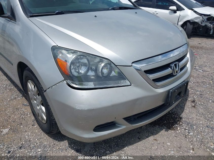 2007 Honda Odyssey Lx VIN: 5FNRL38207B076593 Lot: 40014911