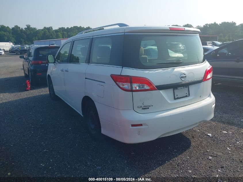 2013 Nissan Quest S VIN: JN8AE2KP8D9069472 Lot: 40015109