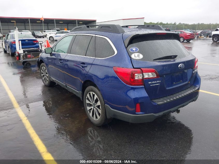 2015 Subaru Outback 2.5I Limited VIN: 4S4BSBNCXF3321256 Lot: 40015309