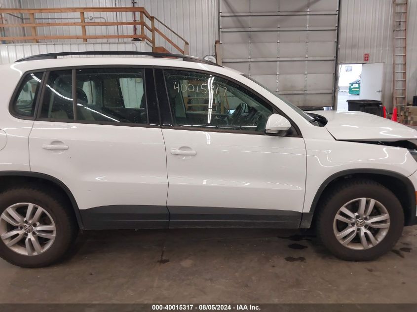 2016 Volkswagen Tiguan S VIN: WVGBV7AX2GW537289 Lot: 40015317