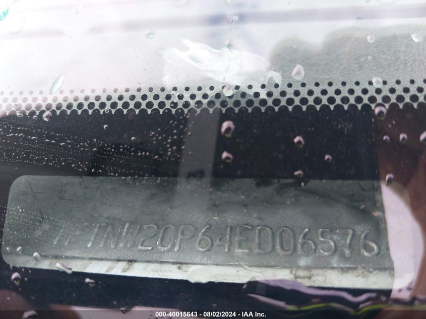 2004 Ford F-250 Lariat/Xl/Xlt VIN: 1FTNW20P64ED06576 Lot: 40015643