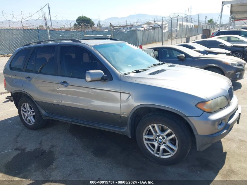 2006 BMW X5 3.0I VIN: 5UXFA13596LY39378 Lot: 40015757