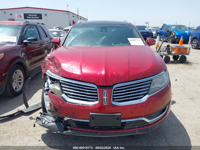 2016 Lincoln Mkx Reserve VIN: 2LMTJ6LR4GBL50408 Lot: 40015773