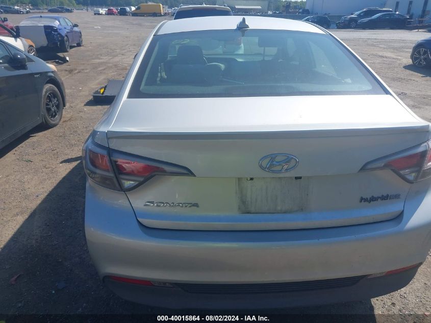 2016 Hyundai Sonata Hybrid Se VIN: KMHE24L14GA011658 Lot: 40015864