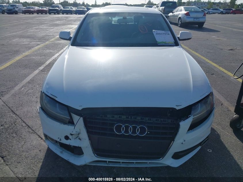 2012 Audi A4 2.0T Premium VIN: WAUAFAFL5CN001336 Lot: 40015928