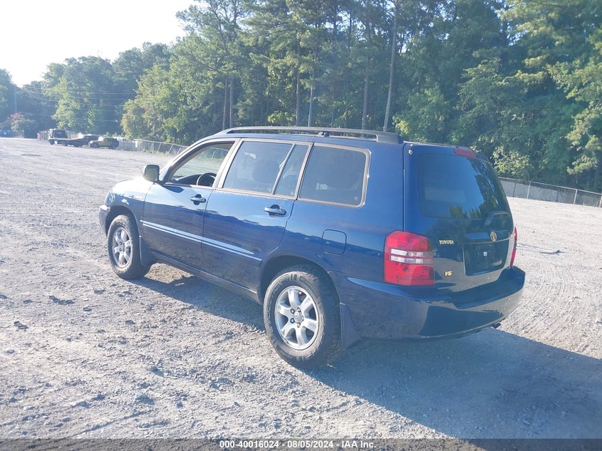 2001 TOYOTA HIGHLANDER VIN: 2T1KU4EE7AC452740
