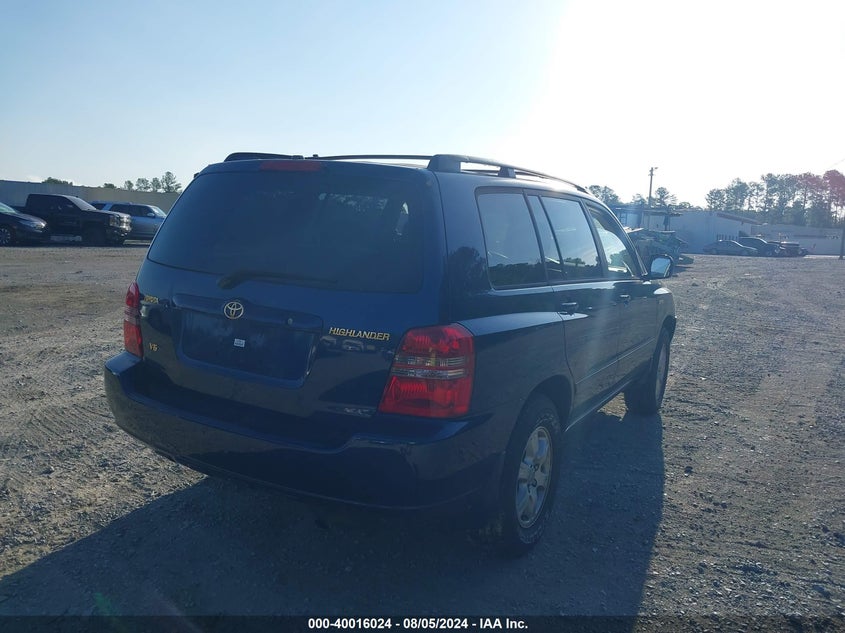 2001 TOYOTA HIGHLANDER VIN: 2T1KU4EE7AC452740