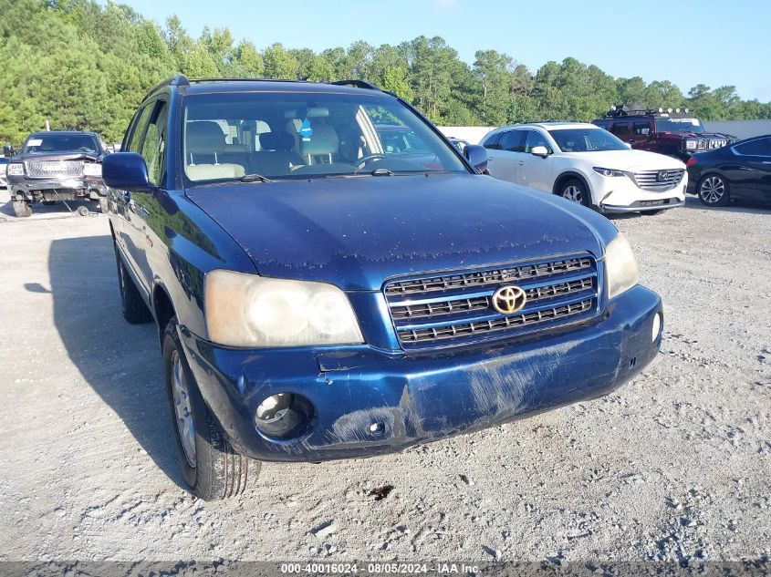 2001 Toyota Highlander V6 VIN: JTEGF21A010025302 Lot: 40016024