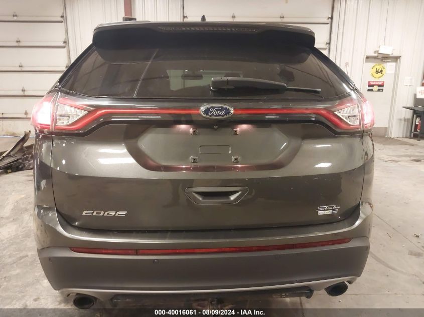 2015 Ford Edge Sel VIN: 2FMTK4J92FBB60783 Lot: 40016061