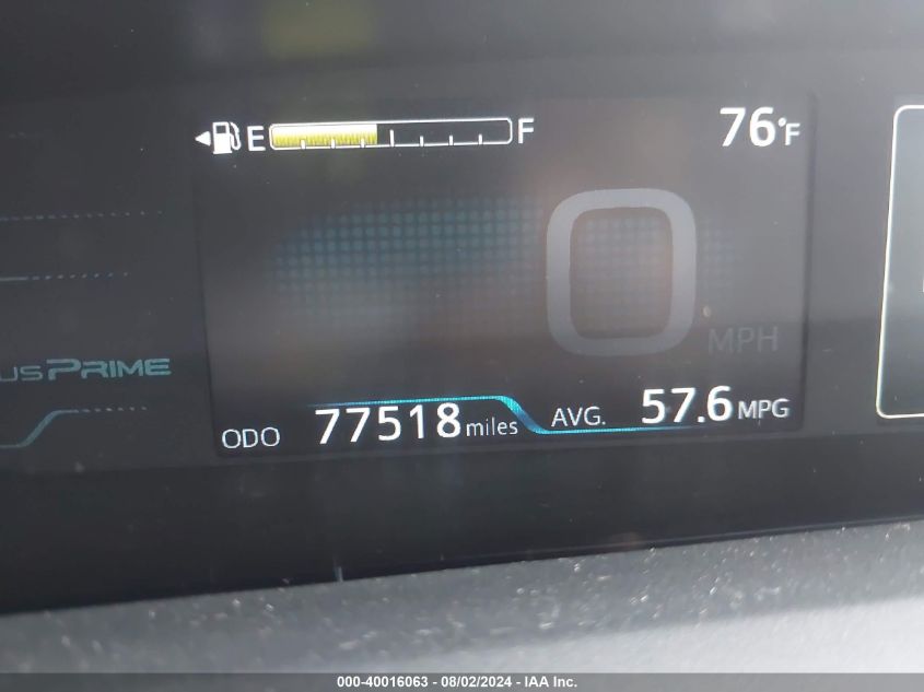 2018 Toyota Prius Prime Plus VIN: JTDKARFPXJ3084987 Lot: 40016063