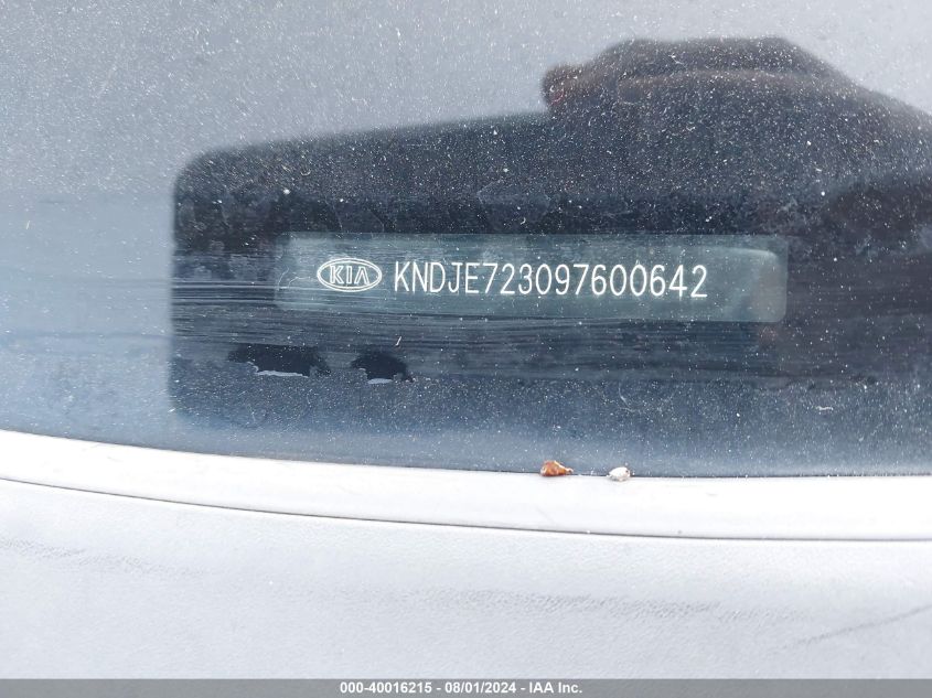 2009 Kia Sportage Lx V6 VIN: KNDJE723097600642 Lot: 40016215