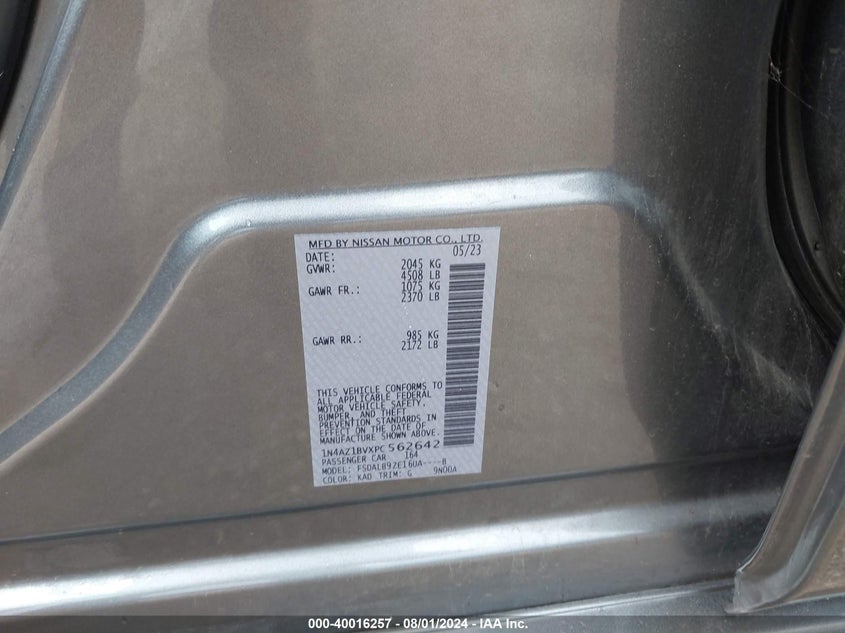 2023 NISSAN LEAF S - 1N4AZ1BVXPC562642