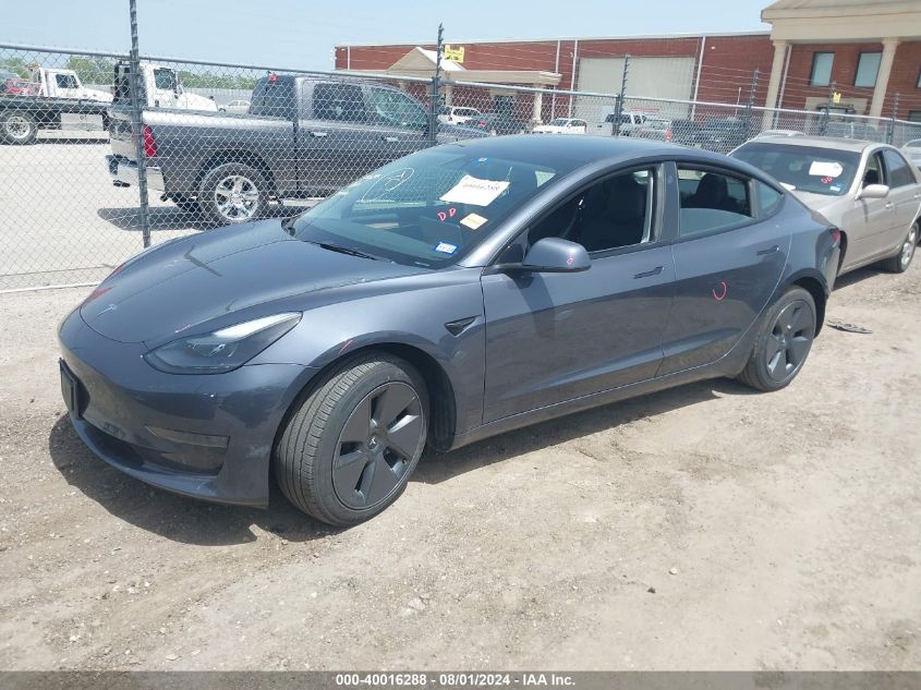 2023 Tesla Model 3 Rear-Wheel Drive VIN: 5YJ3E1EAXPF423072 Lot: 40016288