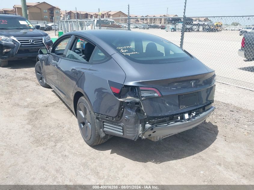 2023 Tesla Model 3 Rear-Wheel Drive VIN: 5YJ3E1EAXPF423072 Lot: 40016288