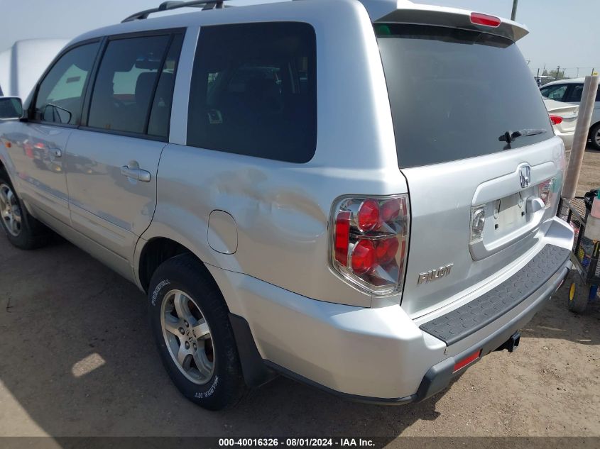 2007 Honda Pilot Ex-L VIN: 5FNYF28747B011173 Lot: 40016326