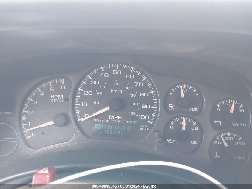 2001 Chevrolet Tahoe Lt VIN: 1GNEC13T51J158734 Lot: 40016345