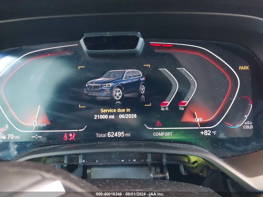 2019 BMW X5 xDrive40I VIN: 5UXCR6C53KLL24203 Lot: 40016346