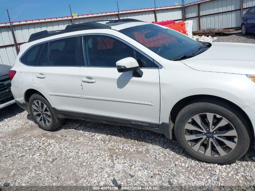 2015 Subaru Outback 2.5I Limited VIN: 4S4BSBNC3F3252913 Lot: 40016396