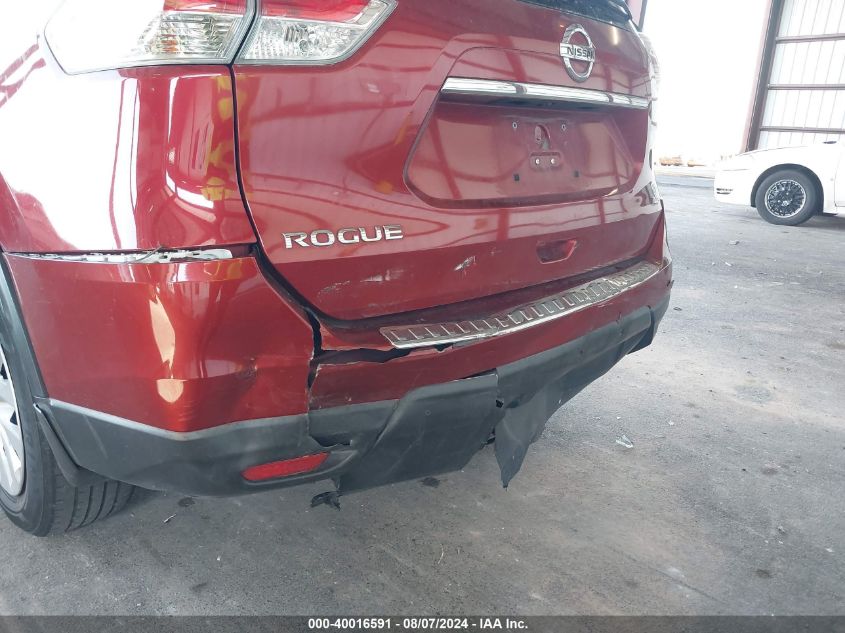 2016 Nissan Rogue S VIN: KNMAT2MV6GP616560 Lot: 40016591
