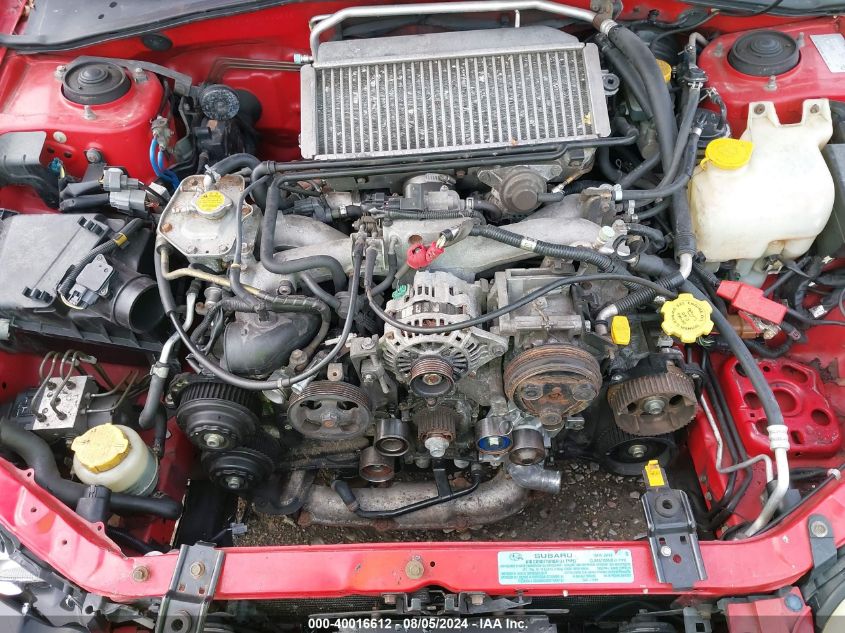 2004 Subaru Impreza Wrx VIN: JF1GG29604H800176 Lot: 40016612
