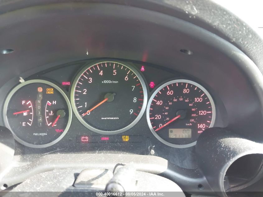 2004 Subaru Impreza Wrx VIN: JF1GG29604H800176 Lot: 40016612