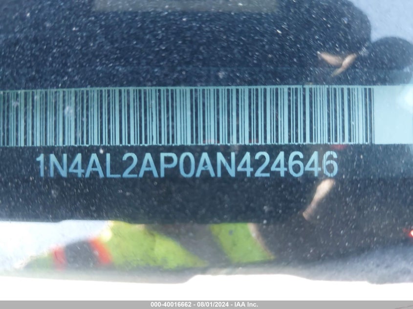 2010 Nissan Altima 2.5 S VIN: 1N4AL2AP0AN424646 Lot: 40016662