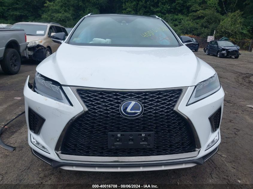 2022 Lexus Rx 450H F Sport Handling VIN: 2T2YGMDA5NC088352 Lot: 40016708